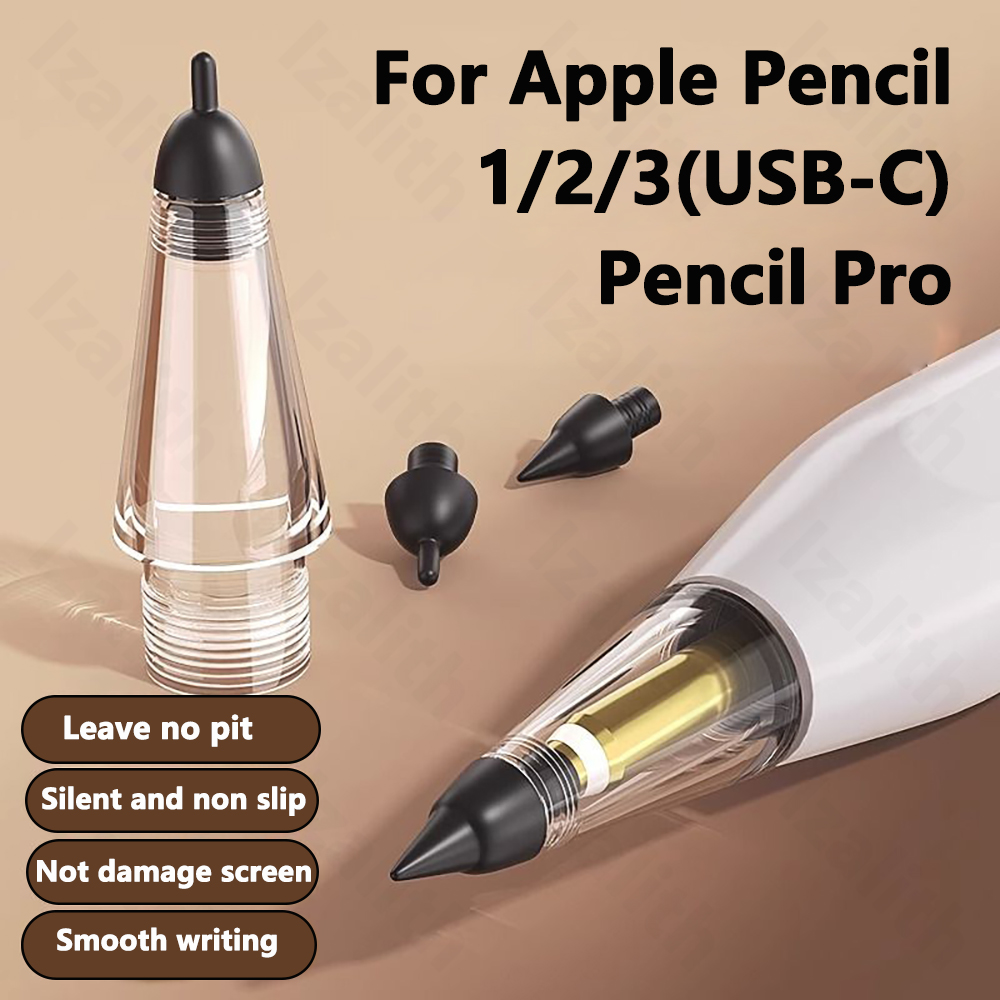 Tablet Pencil Accessories - Removable Replacement Tips for Apple Pencil