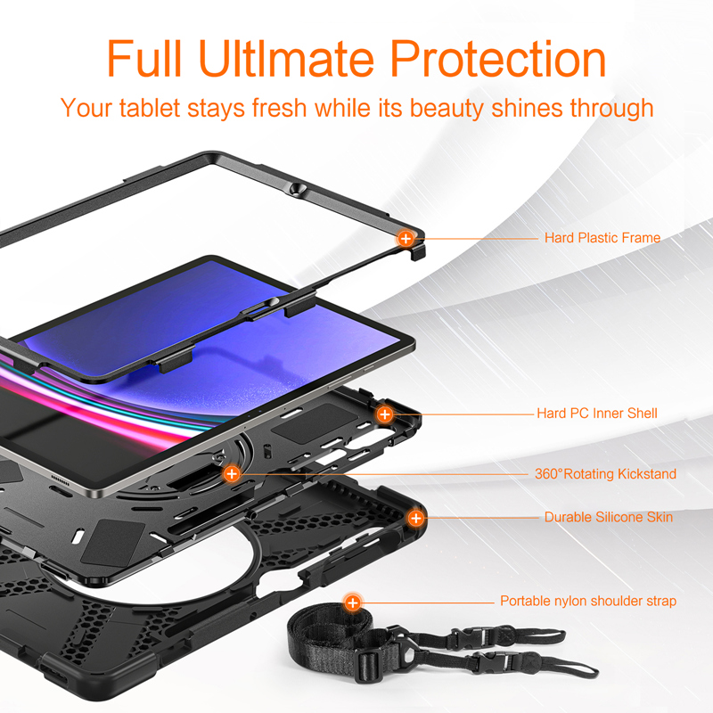 Heavy Duty Shockproof Case For - đánh giá và giá Samsung Tablet S9 Accessories